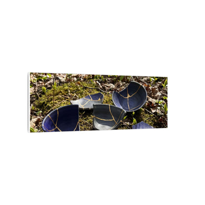 Philosophical Broken Pottery Canvas Art - Broken Beauty Kintsugi