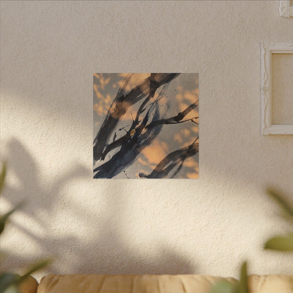 Datsuzoku Ink Brushstroke Canvas Art - Dark Japandi Shadow Zen