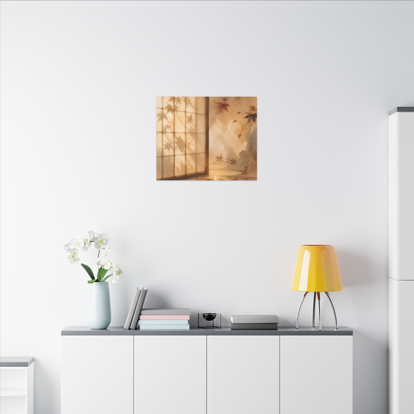 Candlelight Shoji Screen Canvas Art - Japandi Ma
