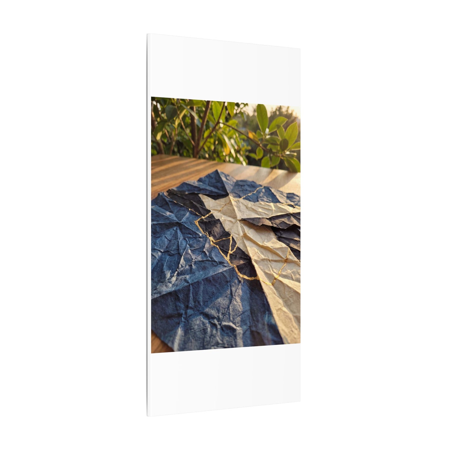 Golden Hour Paper Fold Canvas Art - Kintsugi Ma