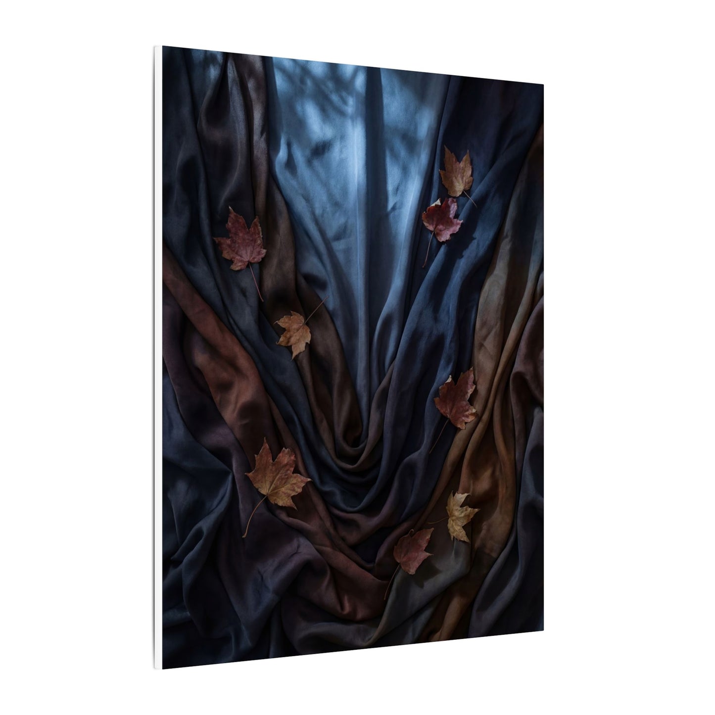 Silk Drape Canvas Art | Autumn Dark Japandi Moody Minimal Art