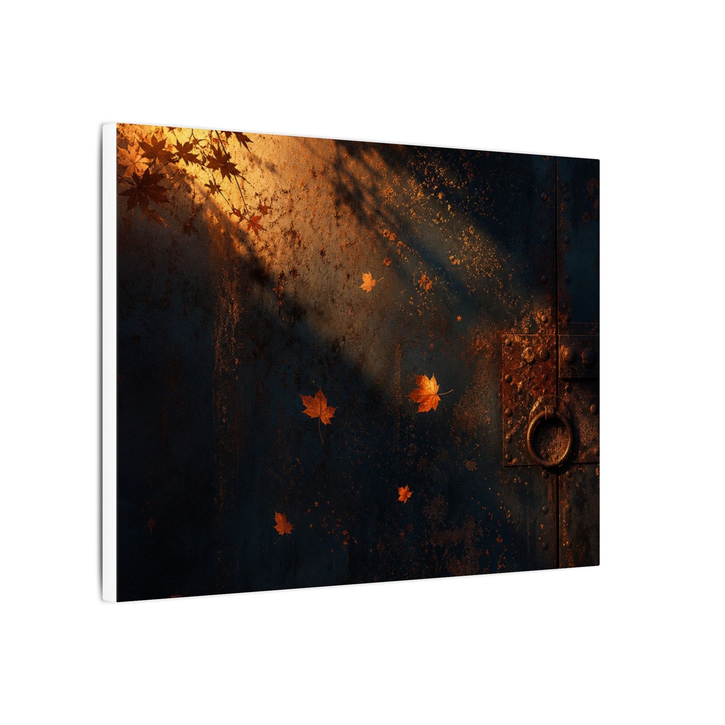 Dark Japandi Rust Patina in Golden Hour | Shadow Zen Canvas Art