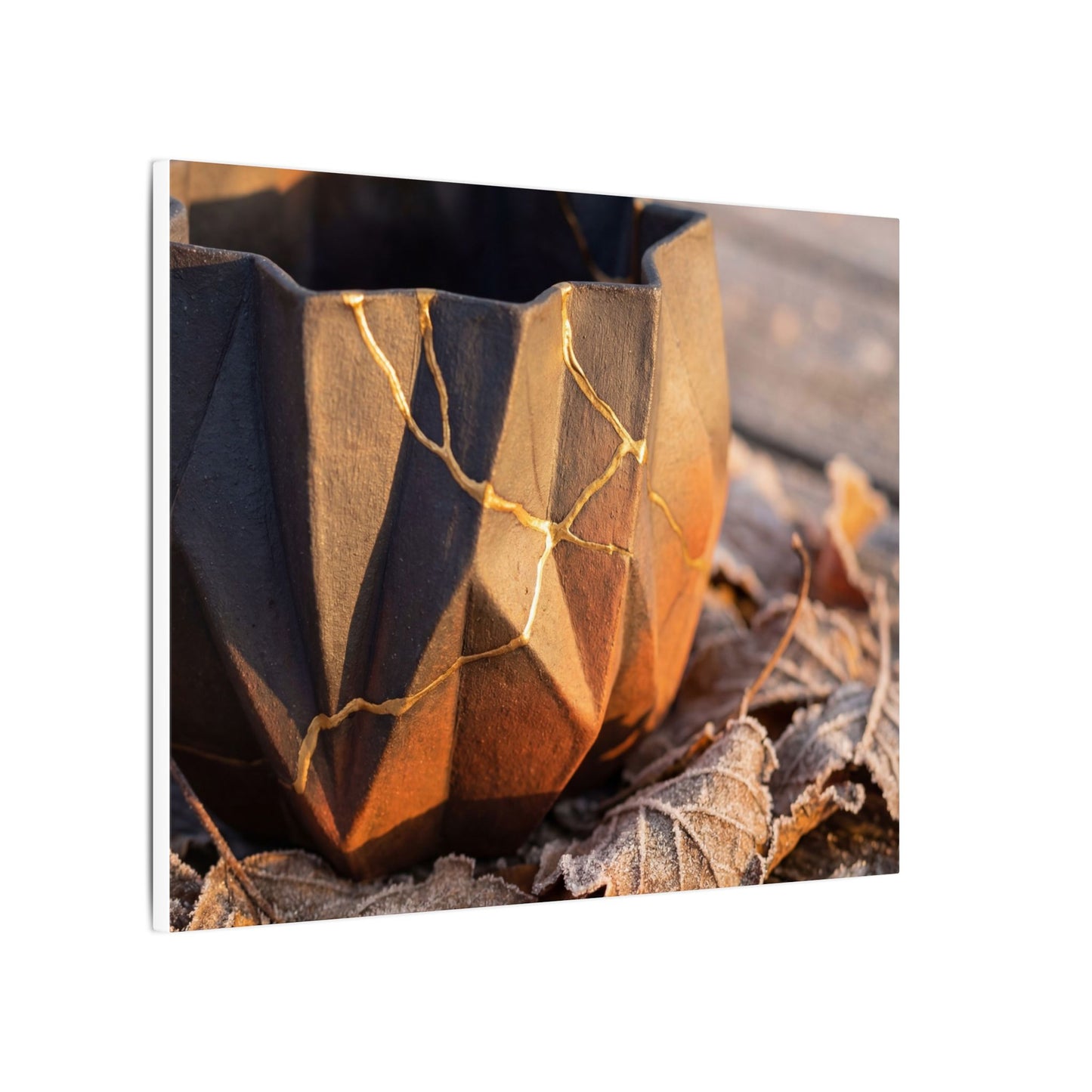 Paper Fold Gold Repair Canvas Art | Philosophical Kintsugi Art