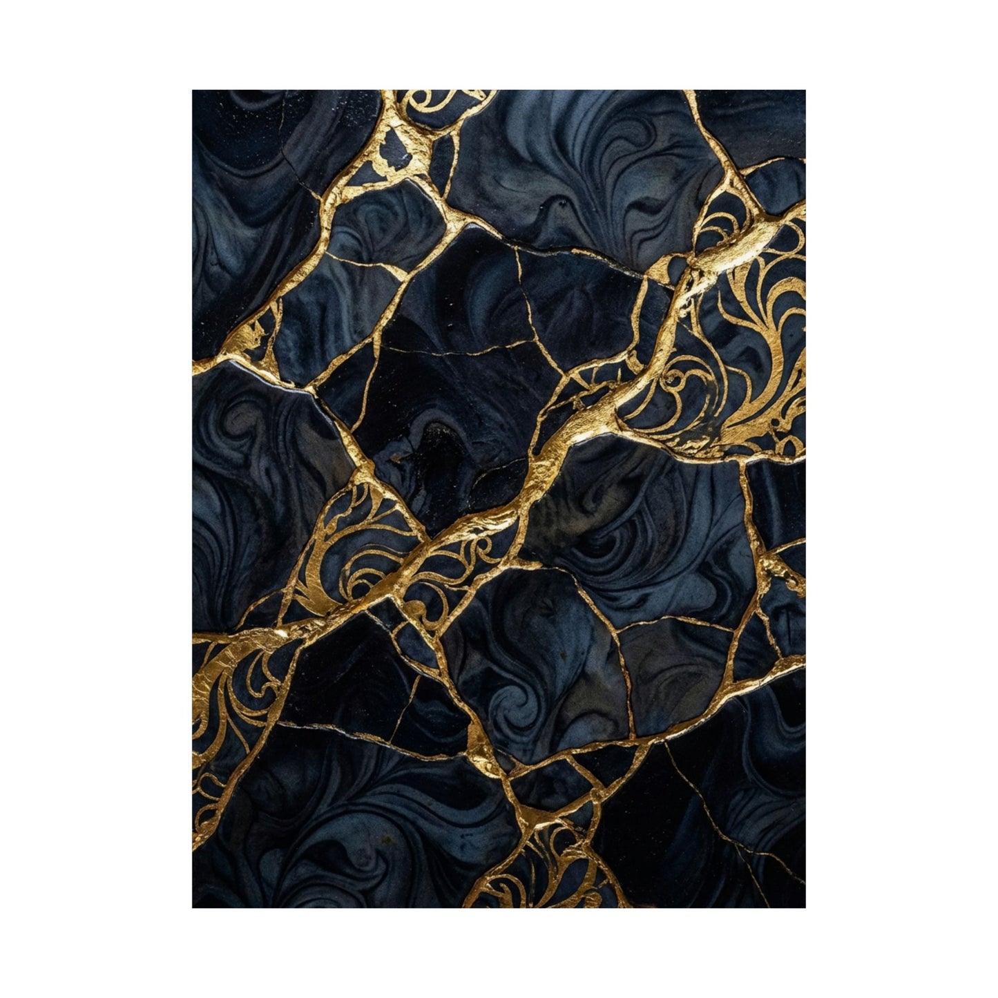 Kintsugi Gold Vein Wall Art Print