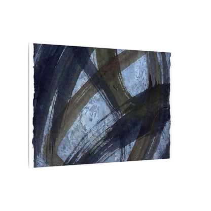 Ink Brushstroke Canvas Art | Winter Dark Japandi Shadow Zen Art