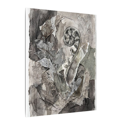 Japandi Fern Unfurling in Overcast | Texture Canvas Art