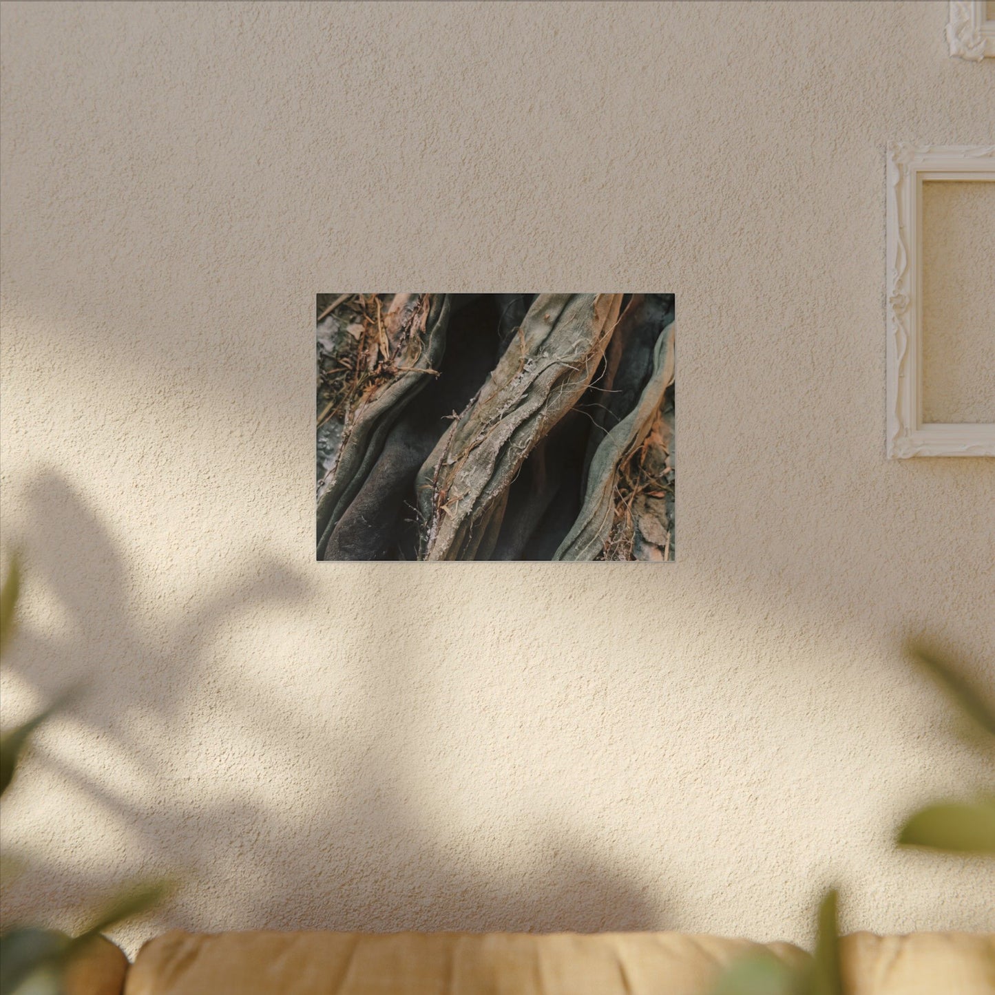 Silk Drape Winter Canvas Art | Japandi Cozy Design