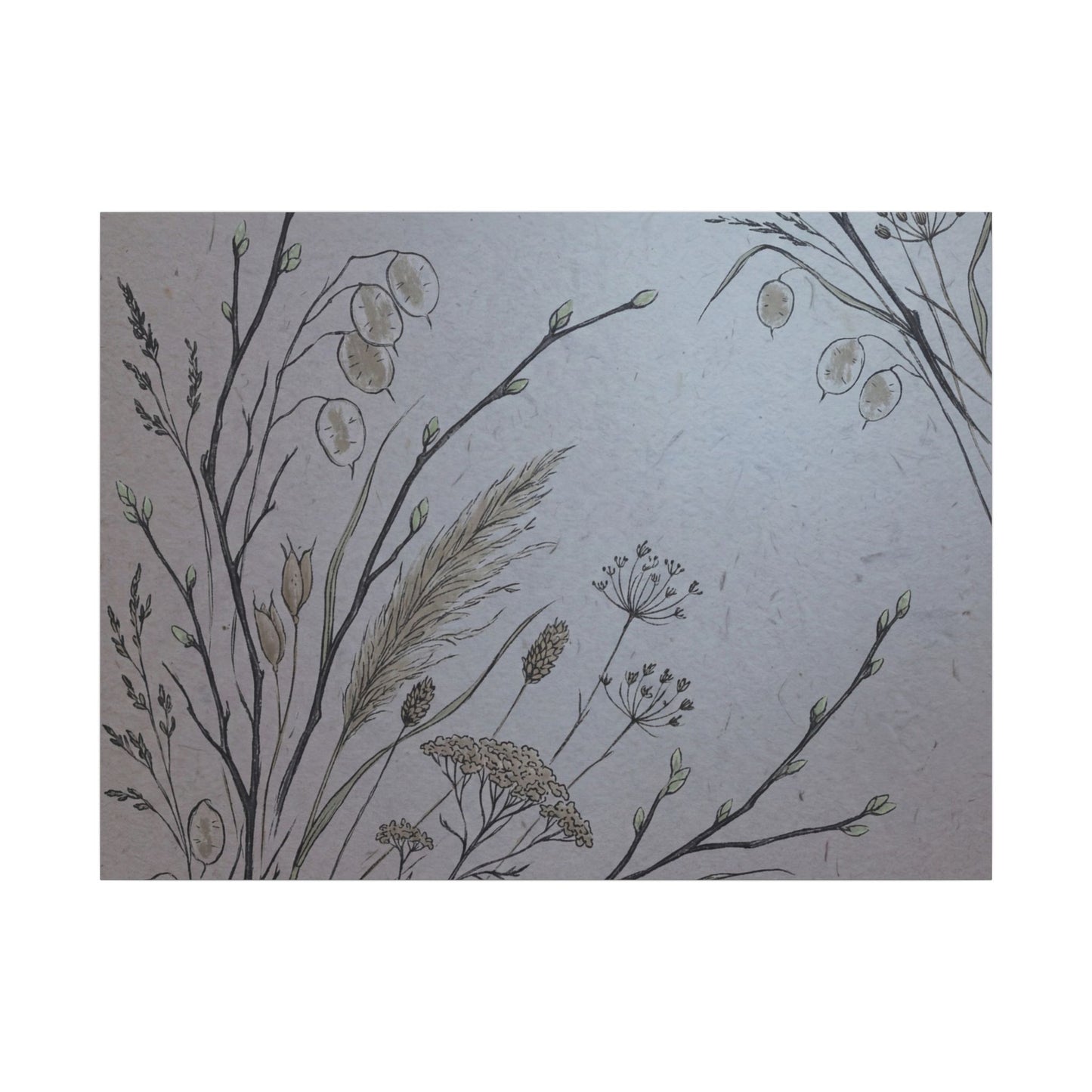 Spring Dried Flowers Japanese Pattern Canvas Art | Cozy Decor