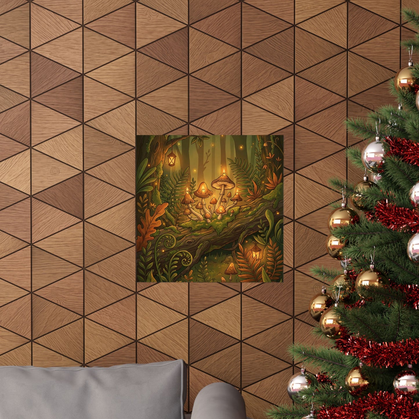 Summer Wild Mushrooms Forest Whimsy Wall Art Print | Nostalgic Decor