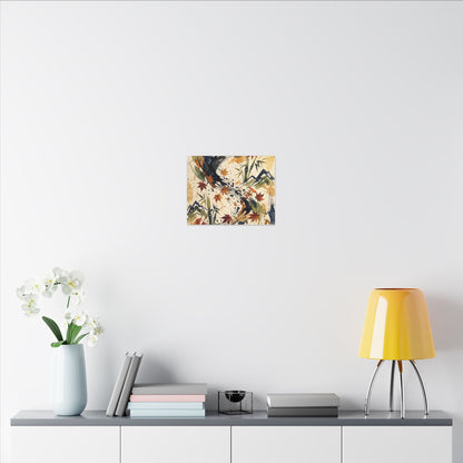Golden Hour Ink Brushstroke Canvas Art - Zen Shibui