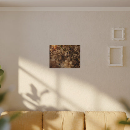Spring Dried Flowers Japanese Pattern Canvas Art | Earthy Decor