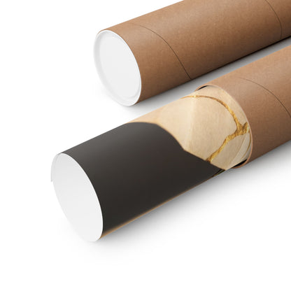 Ma Paper Fold Wall Art Print - Kintsugi Gold Vein