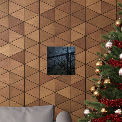 Shadow Play Winter Wall Art Print | Dark Japandi Luxurious Design