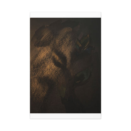 Candlelight Shadow Play Canvas Art - Dark Japandi Ma