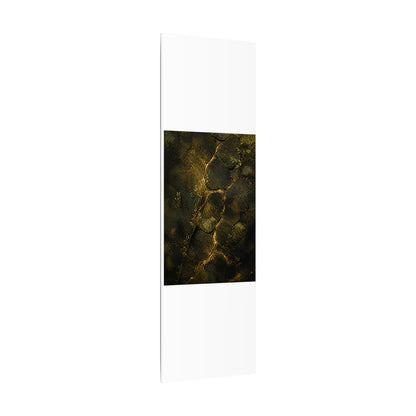Shibui Cracked Earth Canvas Art - Dark Japandi Dark Texture