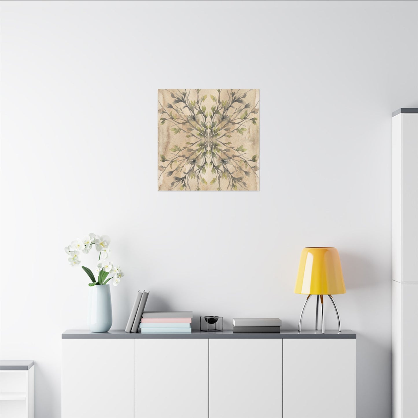 Shibui Shadow Play Canvas Art - Japandi Watercolor