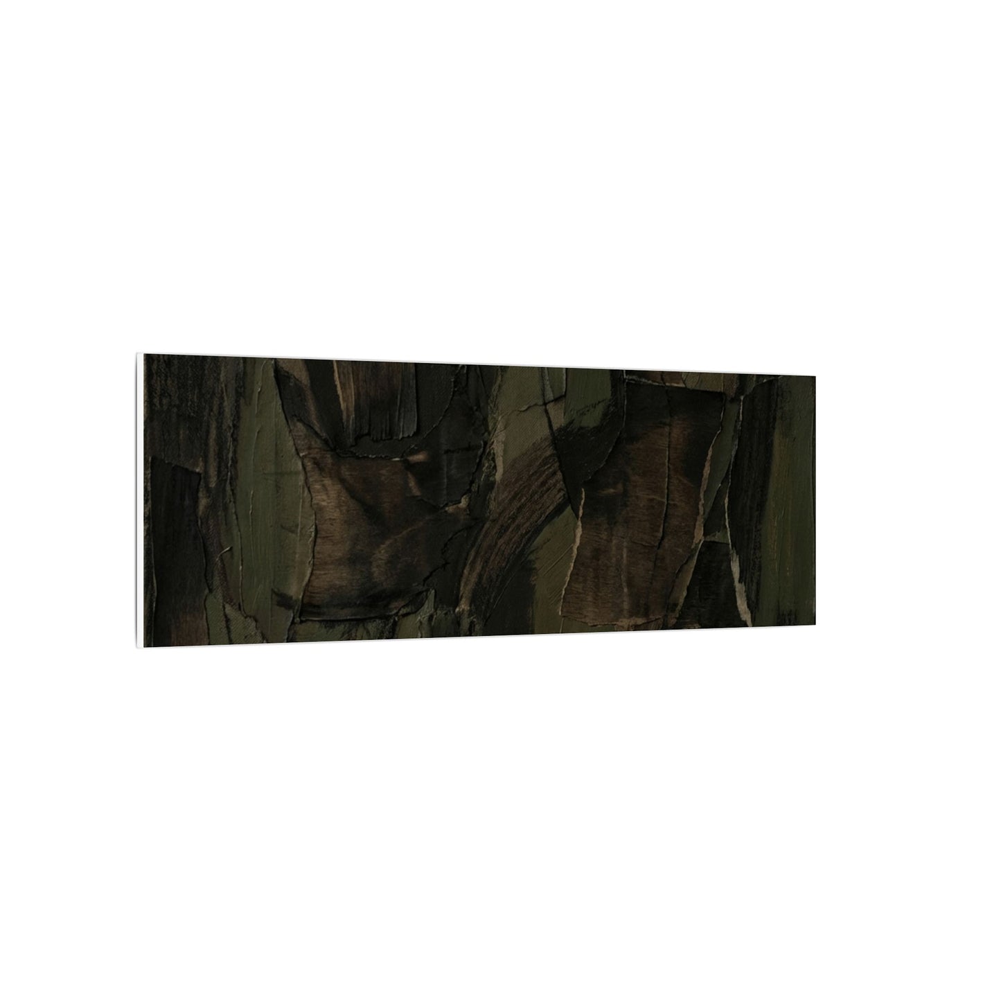 Mixed Media Dark Japandi Textured Canvas Art