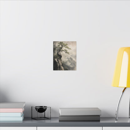 Spring Pine Tree Watercolor Canvas Art | Warm Decor