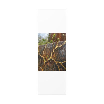 Mono No Aware Rust Patina Canvas Art - Kintsugi Gold Repair