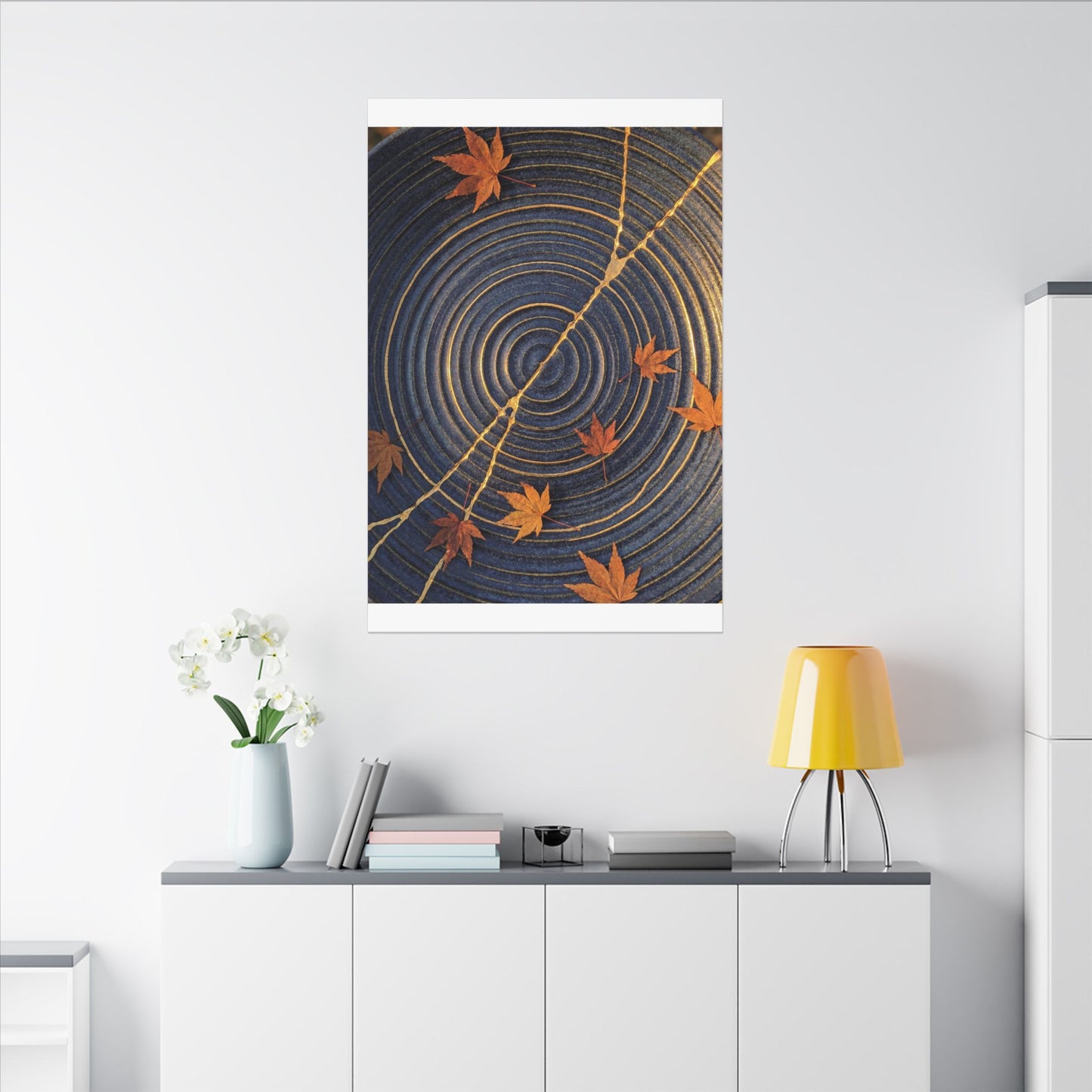 Water Ripple Gold Repair Canvas Art | Healing Kintsugi Art
