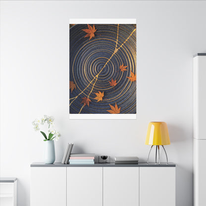 Water Ripple Gold Repair Canvas Art | Healing Kintsugi Art