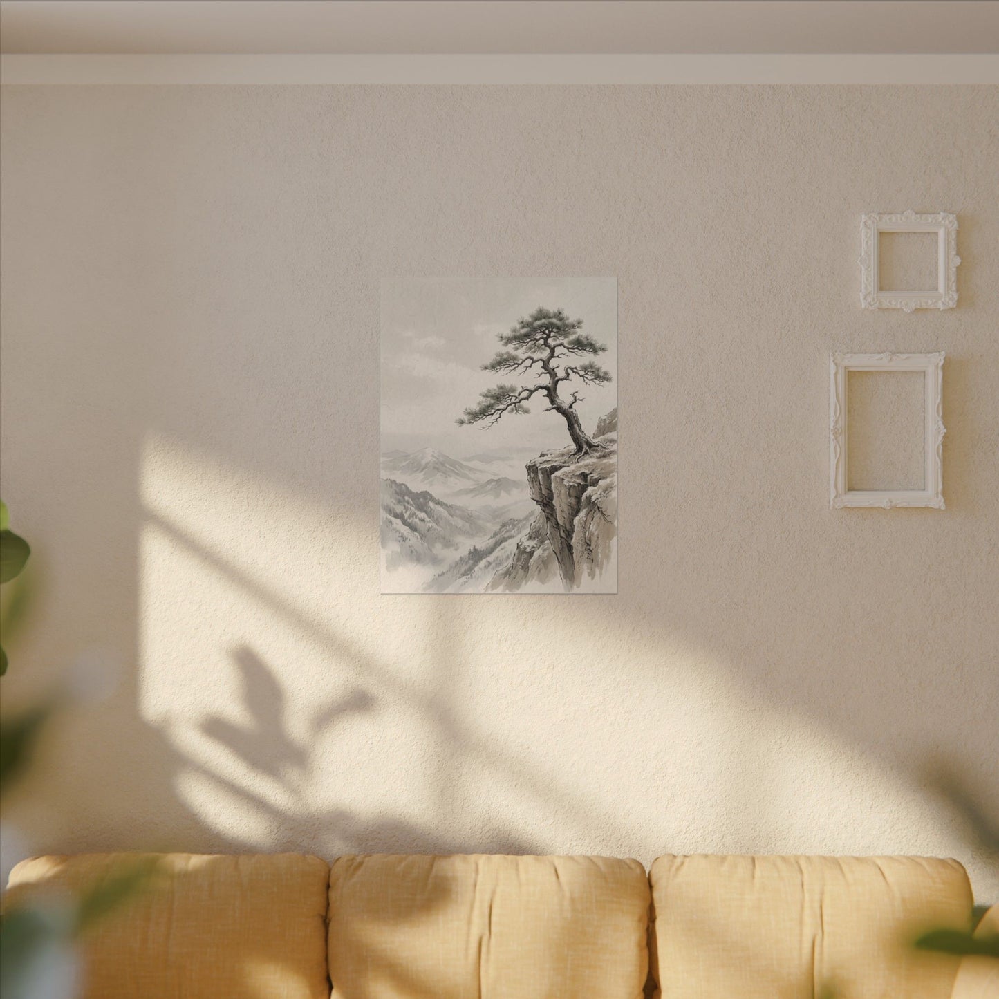 Seijaku Pine Tree Canvas Art - Japandi Japanese Pattern