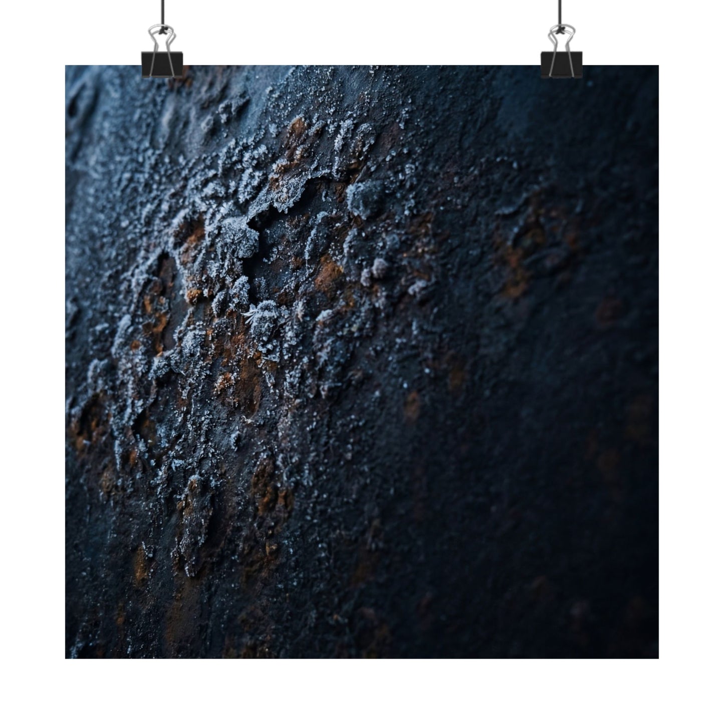 Rust Patina Wall Art Print | Winter Dark Japandi Shadow Zen Art Art Print
