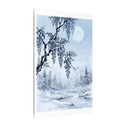 Seijaku Wisteria Canvas Art - Zen Sumi E
