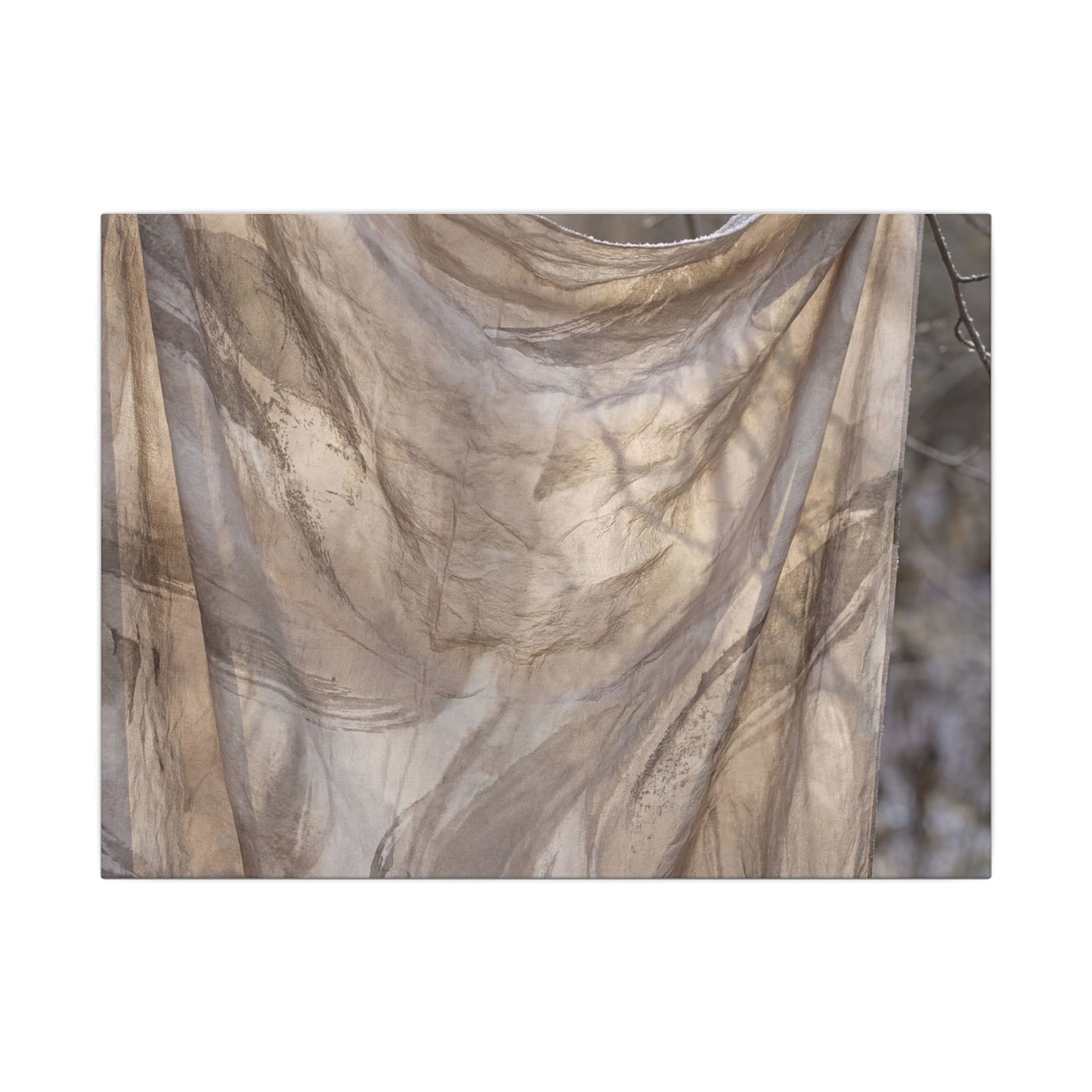 Ma Silk Drape Canvas Art - Japandi Japanese Pattern Art Print