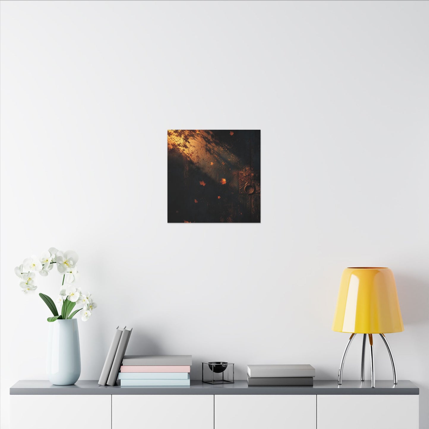Dark Japandi Rust Patina in Golden Hour | Shadow Zen Canvas Art