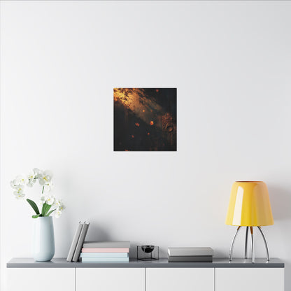 Dark Japandi Rust Patina in Golden Hour | Shadow Zen Canvas Art