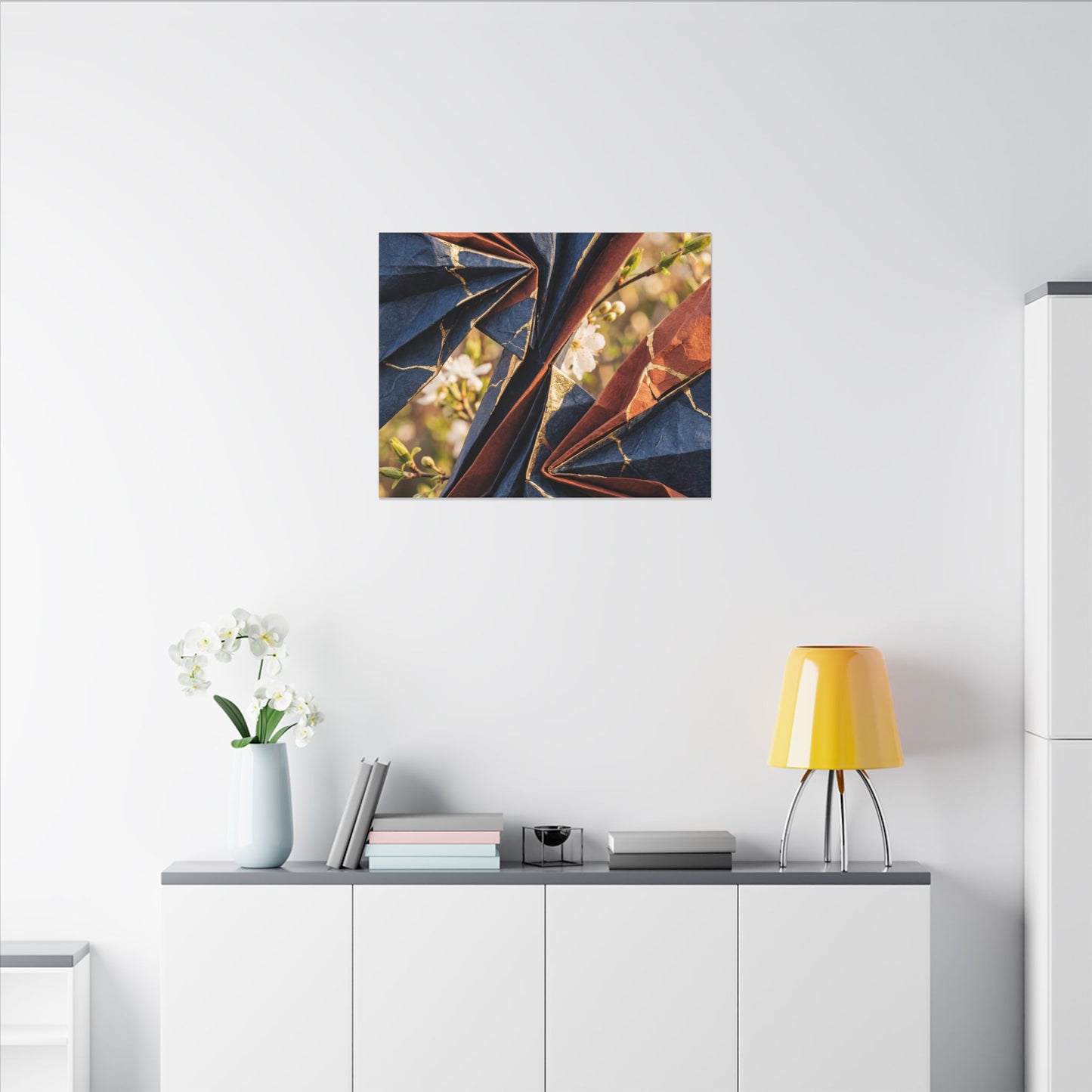 Spring Ceramic Bowl Watercolor Canvas Art | Warm Decor