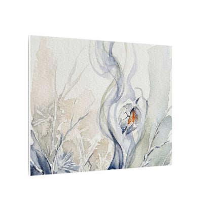 Earthy Incense Smoke Canvas Art - Watercolor Japandi