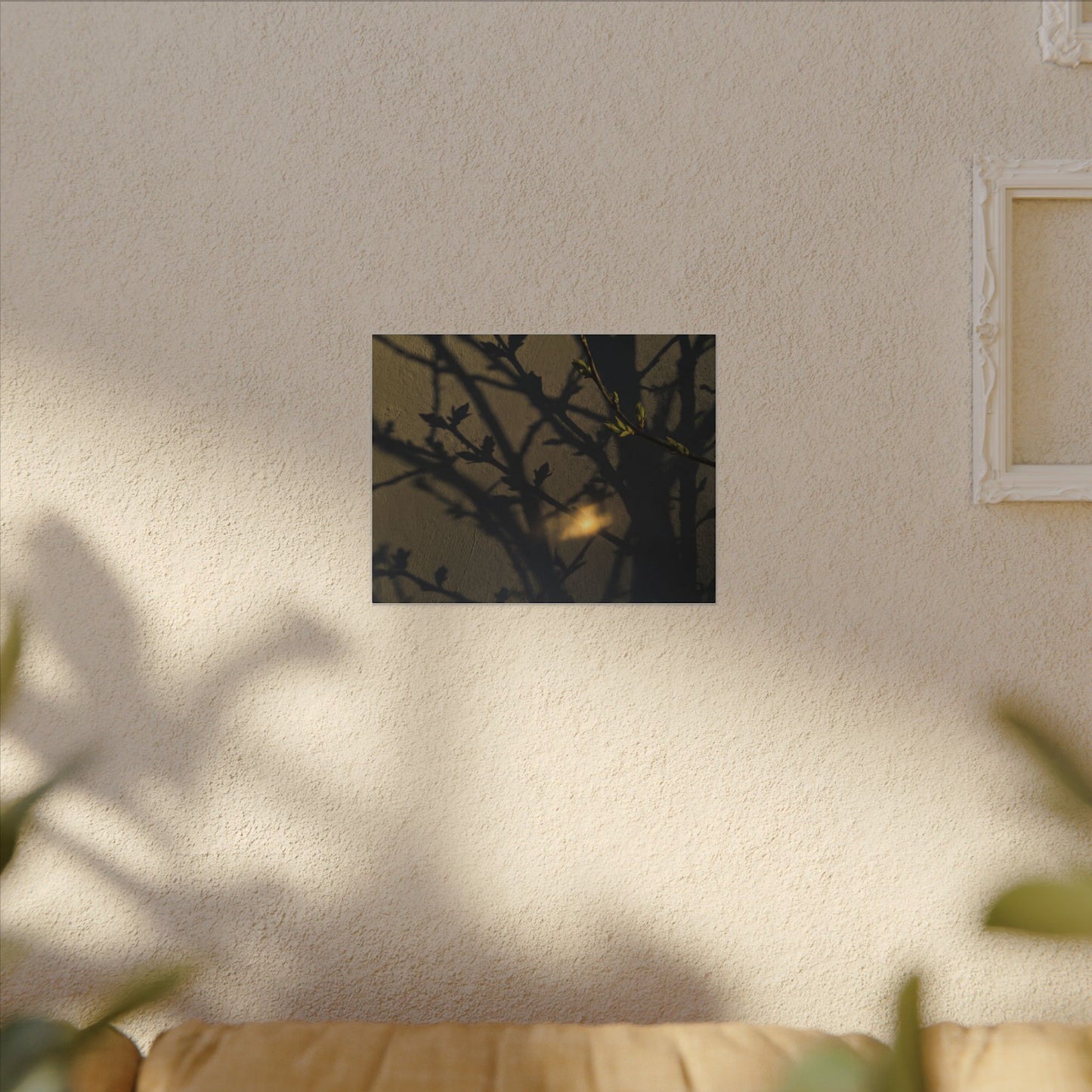 Bold Shadow Play Canvas Art - Moody Minimal Dark Japandi