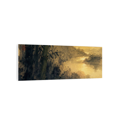 Tea Ceremony Sumi E Canvas Art | Contemplative Zen Art