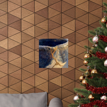 Kintsugi Ceramic Bowl in Golden Hour | Gold Vein Wall Art Print