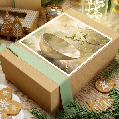Ceramic Bowl Spring Sticker | Japandi Neutral Design