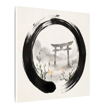 Spring Torii Gate Enso Canvas Art | Tranquil Decor