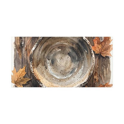 Ma Ceramic Bowl Canvas Art - Japandi Watercolor