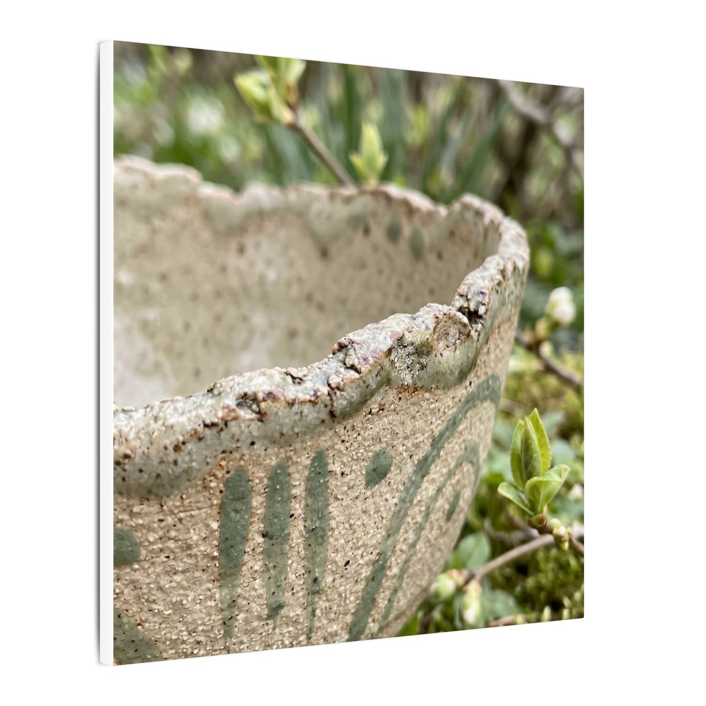 Elegant Ceramic Bowl Canvas Art - Japanese Pattern Japandi