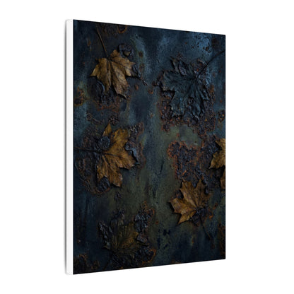 Shibui Rust Patina Canvas Art - Dark Japandi Charcoal Ink