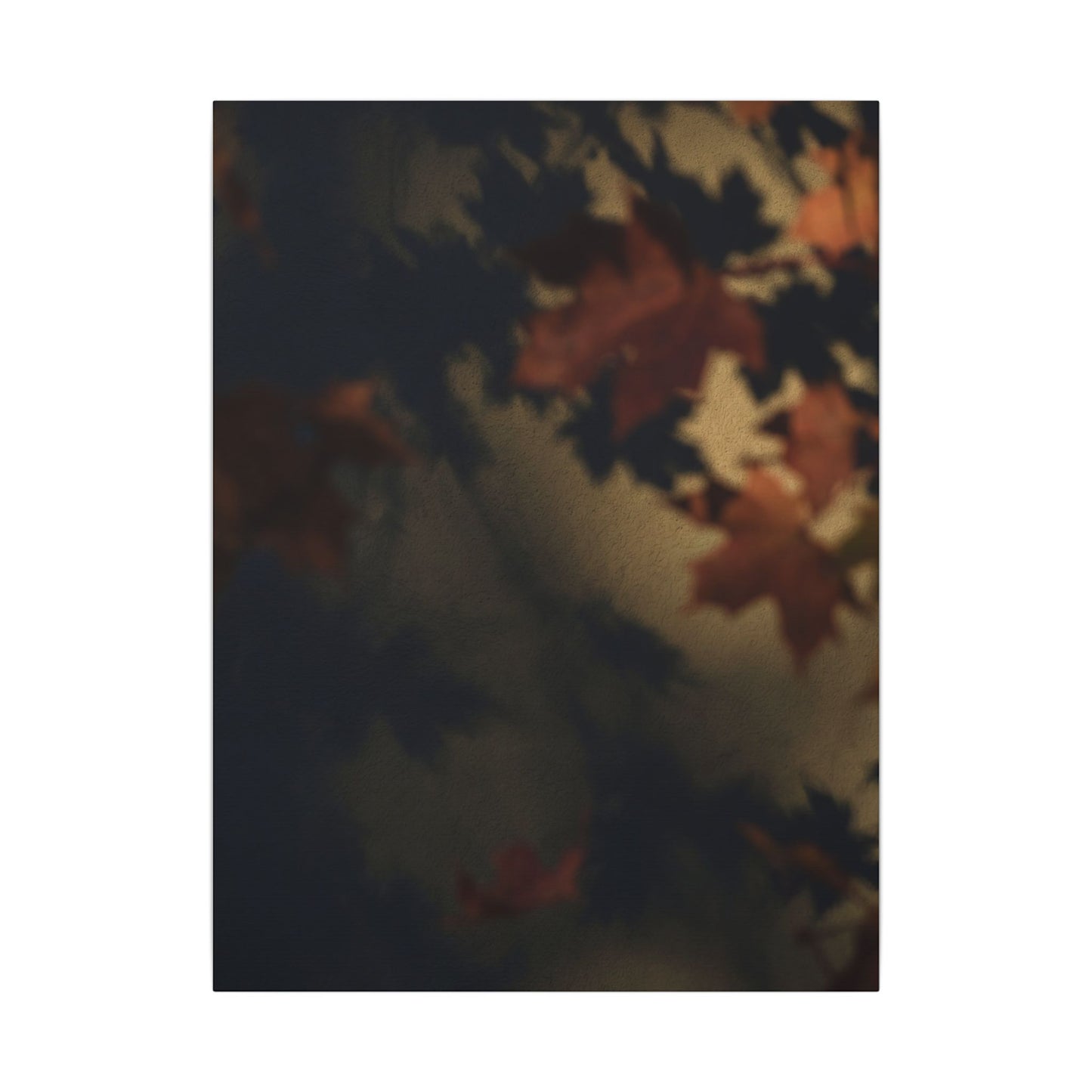 Shadow Play Canvas Art | Autumn Dark Japandi Moody Minimal Art
