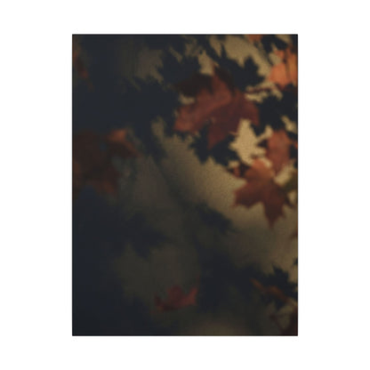 Shadow Play Canvas Art | Autumn Dark Japandi Moody Minimal Art