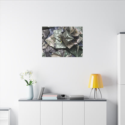 Shibui Paper Fold Canvas Art - Japandi Japanese Pattern