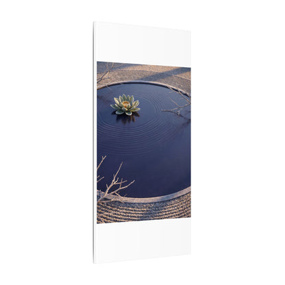 Lotus Flower Canvas Art | Winter Zen Karesansui Art