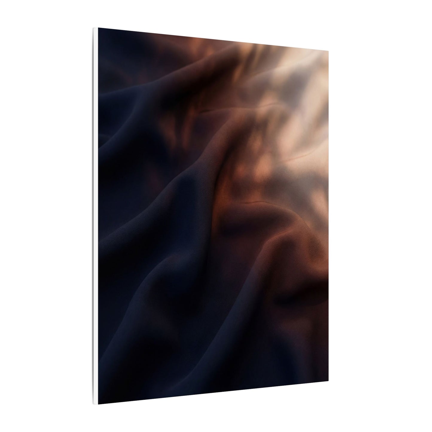 Dark Japandi Silk Drape in Dawn | Shadow Zen Canvas Art