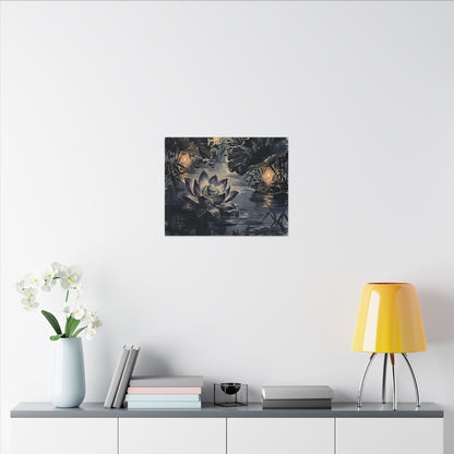 Fukinsei Lotus Flower Canvas Art - Zen Sumi E