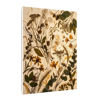 Dried Flowers Summer Canvas Art | Japandi Neutral Design