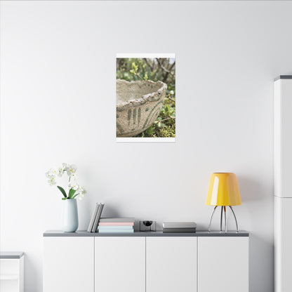 Elegant Ceramic Bowl Canvas Art - Japanese Pattern Japandi