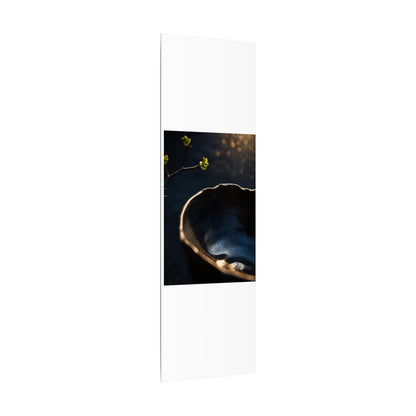 Ma Ceramic Bowl Canvas Art - Dark Japandi Shadow Zen